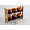 Вятская керамика / Set-2, of 6 pots, 0.5L with a grab, on a shelf