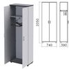 Wardrobe "Monolith", 740х390х2050 mm, gray color