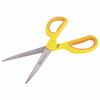 Scissors BRAUBERG "Extra" 155 mm, classic shape, ribbed rubber inserts, orange-yellow