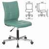 BRABIX / Armchair "Stream MG-314", without armrests, five-ray silver, eco-leather, gray-blue,