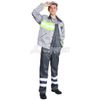 Suit "Image" with semi-overalls, gray + yellow fluorescent