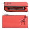Purse women's FABULA "Friends", 200h110 mm, genuine leather, zipper, embossed, grapefruit