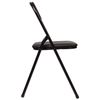 The chair is folding for the house and office of BRABIX "Golf CF-007", black frame, leather black
