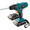 Drill screwdriver battery, 18 B, Li-Ion, 1350 rpm, 2 batteries, BORT BAB-18Ux2Li-FDK