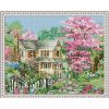 Опт-картина / Tranh khảm kim cương 40x50, thạch tròn Xuân ngoại thành