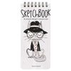 Sketchbook, white paper 160 g/m2, 105x220 mm, 80 sheets, comb, "MIX"