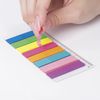 Bookmark adhesive BRAUBERG NEON plastic, 45х12 mm, 8 colors x 25 sheets, on a plastic ruler 12 cm