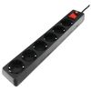 Garrison / Surge protector EHB-15, 6 outlets, 5 m, black