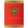 BRAUBERG / Form "Congratulatory" Russia ", A4 (spread 420x297 mm), coated cardboard, foil