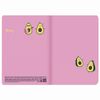 BRAUBERG / Notebook 40 l. checkered cover SoftTouch, beige paper 70 g / m2, stitching, А5 (147х210 mm), CUTE AVOCADO / 10 pcs.