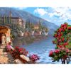 Опт-картина / Pintura por números 40x50 Terraplén floreciente