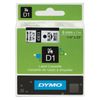 DYMO D1 label printer cartridge, 6 mm х 7 m, plastic tape, black font, white background