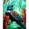 Опт-картина / Painting by numbers 40x50 Bird in flowers