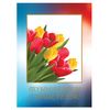 BRAUBERG / Mẫu "Hoa Tulip" Chúc mừng ", A4 (trải 420x297 mm), bìa cứng, giấy bạc