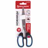 Scissors BRAUBERG "Classic+", 185 mm, classic shape, rubber insert, black-blue