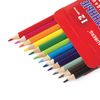 Lápices de colores BRAUBERG "Star Patrol", 12 colores., Triangulares, afilados, caja de cartón