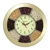 Wanduhr TROYKA 11171141, Kreis, "Spice Clock", Goldrahmen, 29x29x3,5 cm