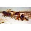 GamesDealer / Backgammon + Drafts Tula "Winter Hunting" groß