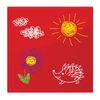 Board magnetic marker glass (45x45 cm), 3 magnets, RED, BRAUBERG