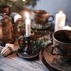 Антикварня / Antique / Candlestick with handle "Chocolate"