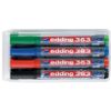 EDDING / Edding / Whiteboard 马克笔套装，倒角笔尖，1-5 毫米，4 件 4 种颜色