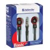 DEFENDER / Kulaklık Temel 619, kablolu, 1,1 m, kulak içi, siyah ve kırmızı