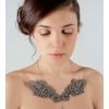 Lace necklace "angel Wings" black with gold