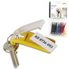DURABLE / Key rings ASSORTED, length 68 mm, info-window 40x18 mm, SET 6 pcs. (Germany)
