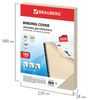 Bìa các tông để đóng gáy A3, BỘ 100 chiếc., Da dập nổi, 230 g / m2, màu trắng ngà, BRAUBERG