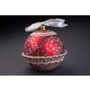 Снежинка / Snowflake / New Year's ball with lace, cord and hand-painted
