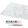 Tô màu theo số A5, UNLAND "MÈO TRĂNG", BẰNG SƠN ACRYLIC, trên bìa cứng, bút lông