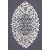 Снежинка / Snowflake / Lace oval doily with floral ornament