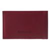 BRAUBERG / Business card holder / single row card holder "Favorite", for 24 cards, under textured leather, burgundy