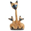 Decor and Gift / Wooden figurine "Cat family" 32 cm