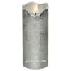 Kaemingk / LED candle with simulated flame Stella 17 cm silver wax, battery operated, timer