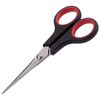 Scissors AVISMA "Soft Grip", 140 mm rubber inserts, black-red, 3-sided sharpening