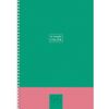 HATBER / Notebook A4 96 p. comb, check, textured embossing, "In bright color" / 8 pcs.