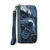 Clutch zipper combined "Wild raccoon" blue