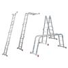 Aluminum transforming ladder 4x4 steps, height 4.5 m (4 sections 1.27 m each), load 150 kg, weight 12.9 kg