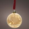 Kaemingk / Pendant lamp-ball Breze 14 cm, 30 micro LED lamps, battery operated, glass