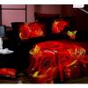Linen Satin 3D Roses & butterflies