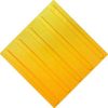 Tactile tile, PVC, longitudinal arrangement of the reefs, color yellow, size 300 x 300 mm