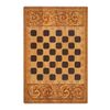 GamesDealer / Backgammon + dama "Barge Haulers on the Volga" road da una matrice di frassino tinto 36x46 cm