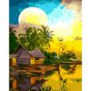 Опт-картина / Tranh theo số 40x50 Bungalow trên bãi biển