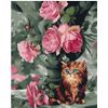ВанГогВоМне / Dipingi con il numero "Rose e gattino" 40x50 cm