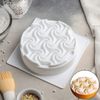 Доляна / Doliana / Form for mousse desserts and pastries "Whirlwind", 17.5 × 5.5 cm, white