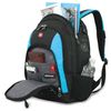 Mochila WENGER universal, negro-azul, elementos reflectantes, 28 l, 33x19x45 cm