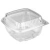 STIROLPLAST / Disposable rectangular containers 1250 ml, SET 75 pcs., WITH LID, 167x173x81 mm, PET, transparent