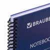 BRAUBERG / Notebook A4, 80 sheets, "Metropolis", plastic spiral, cage, plastic cover, BLUE / 6 pcs.