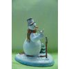 Ярославская майолика / Statuette "Snowman and skis"